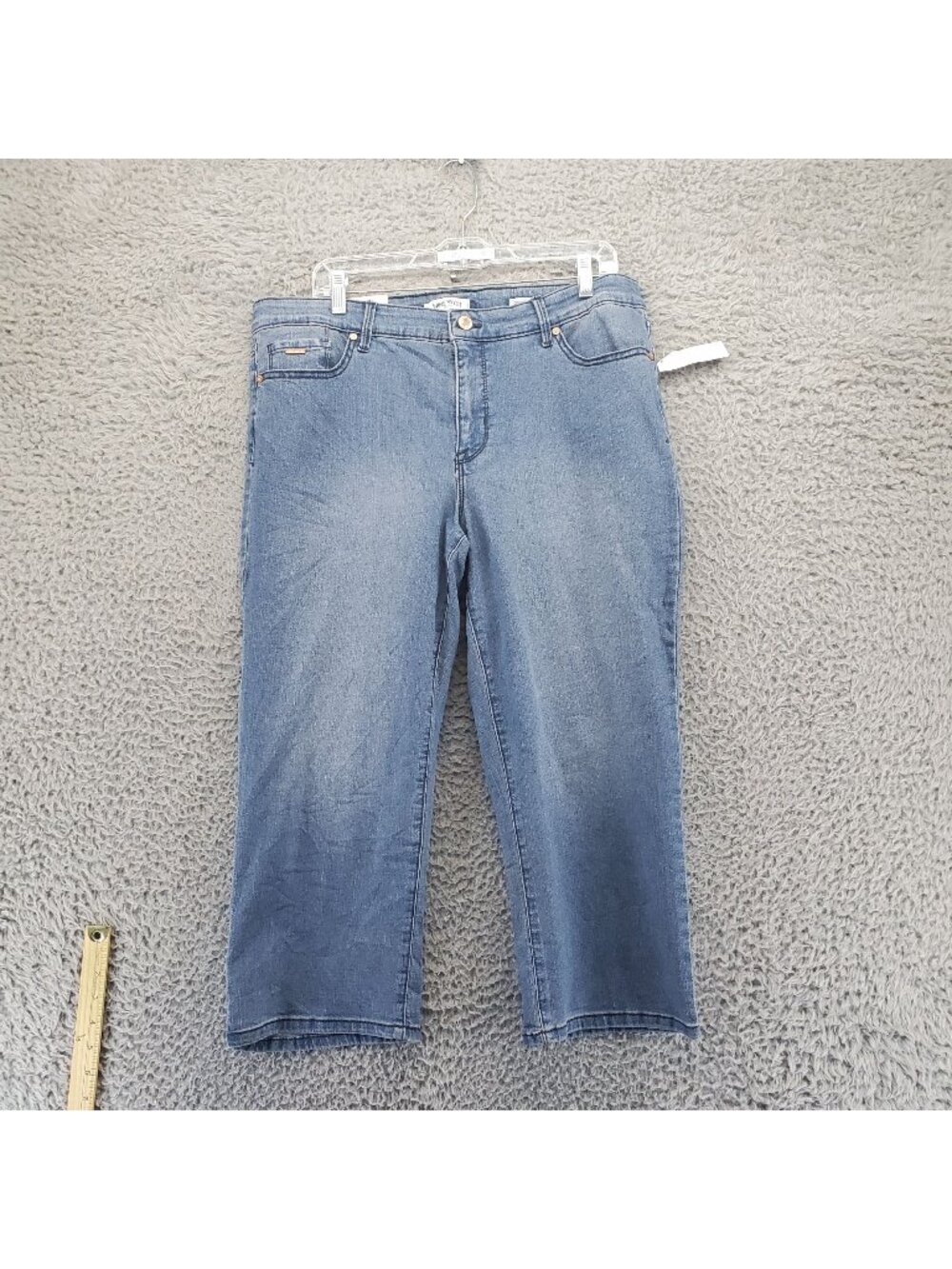 Nine West Jeans Womens Size 14 Blue Chrystie Capri Denim Cropped Pants *Read*